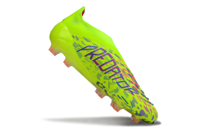 Adidas Predator 25 Elite Laceless FG Firm Ground Soccer Cleats - Yellow/Pink/White