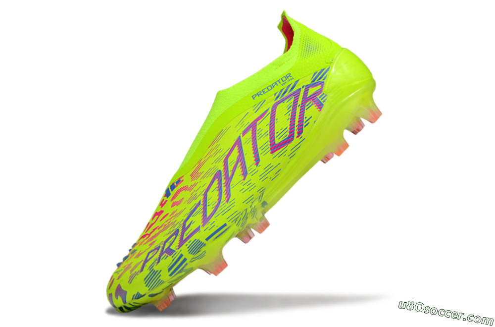 Adidas Predator 25 Elite Laceless FG Firm Ground Soccer Cleats - Yellow/Pink/White 5
