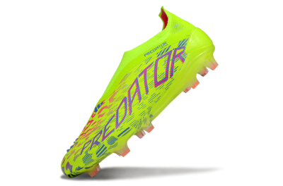 Adidas Predator 25 Elite Laceless FG Firm Ground Soccer Cleats - Yellow/Pink/White