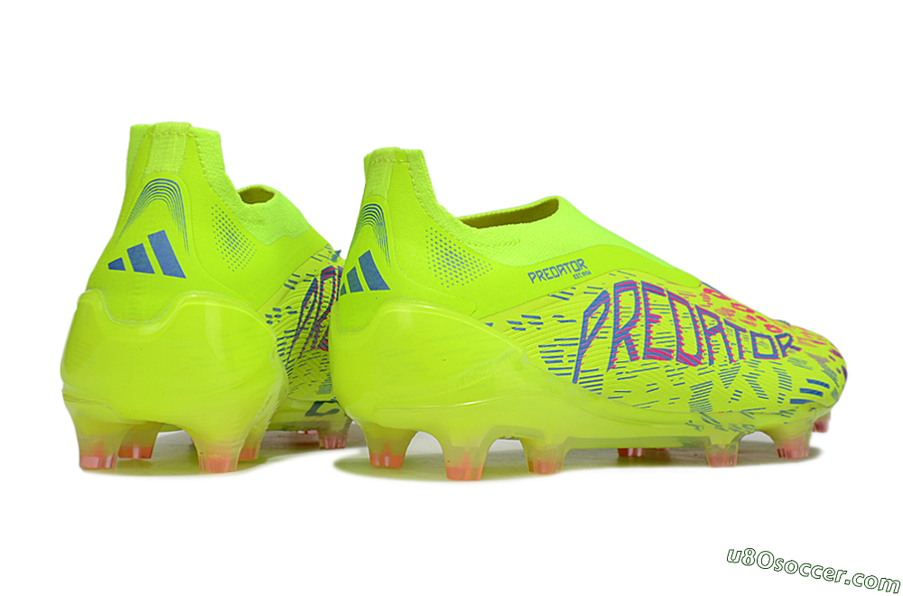 Adidas Predator 25 Elite Laceless FG Firm Ground Soccer Cleats - Yellow/Pink/White 6