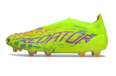 Adidas Predator 25 Elite Laceless FG Firm Ground Soccer Cleats - Yellow/Pink/White