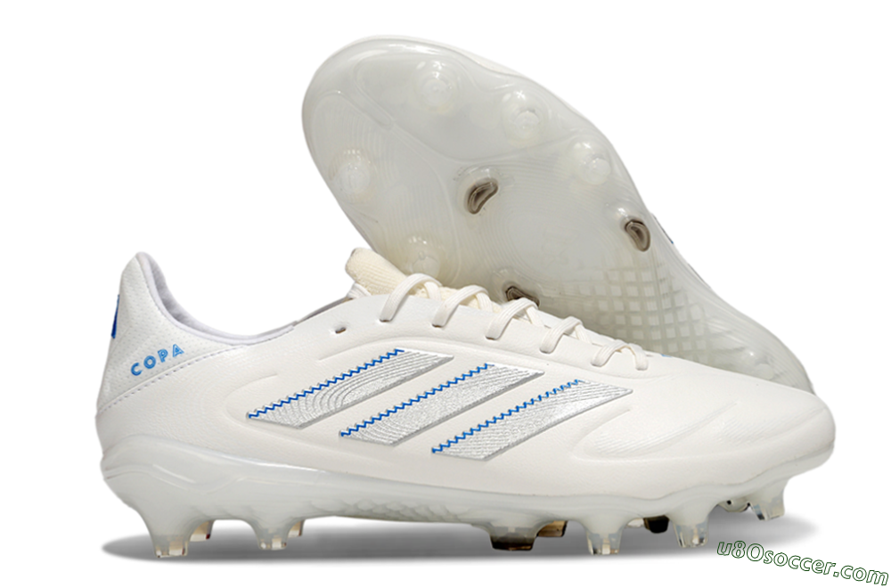 Adidas Copa Pure 3 Elite FG Firm Ground Soccer Cleats - White/Silver/Blue 1
