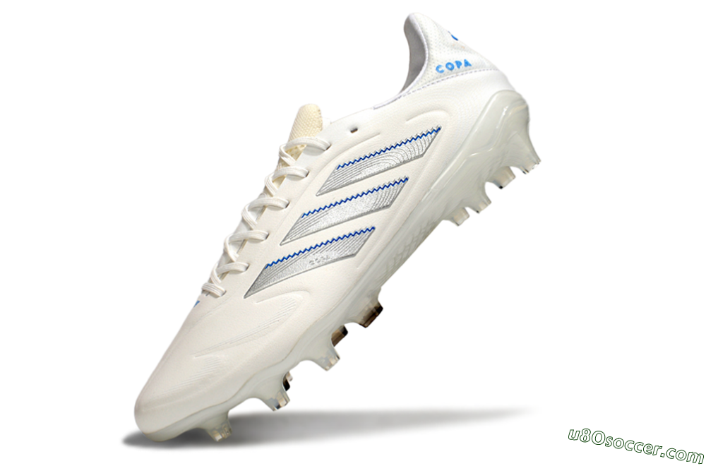 Adidas Copa Pure 3 Elite FG Firm Ground Soccer Cleats - White/Silver/Blue 5