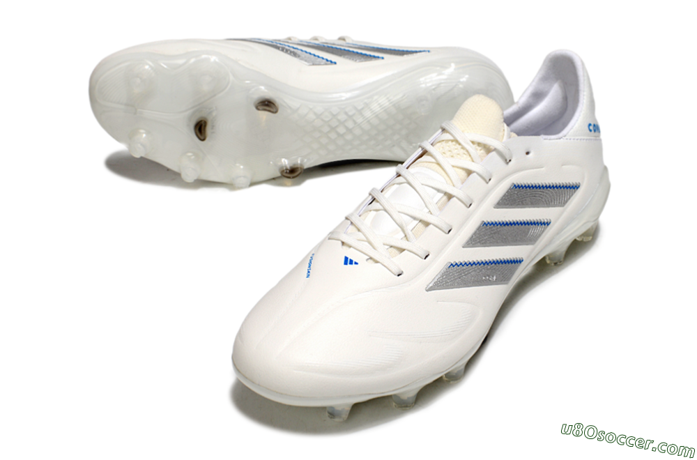 Adidas Copa Pure 3 Elite FG Firm Ground Soccer Cleats - White/Silver/Blue 3