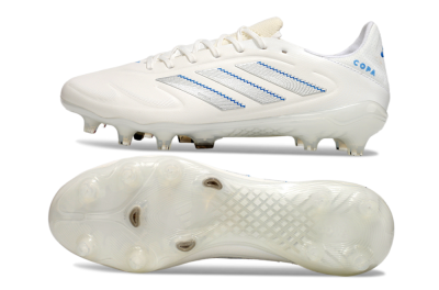 Adidas Copa Pure 3 Elite FG Firm Ground Soccer Cleats - White/Silver/Blue