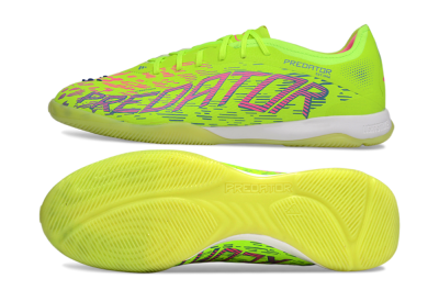 Adidas Predator 25 Elite IC Indoor & Futsal Soccer Shoes - Yellow/Pink/White