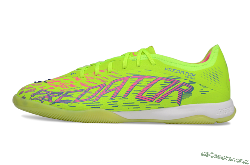 Adidas Predator 25 Elite IC Indoor & Futsal Soccer Shoes - Yellow/Pink/White 2