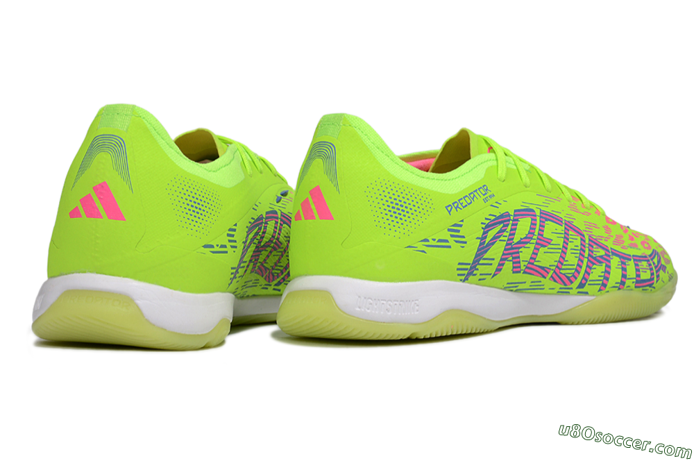 Adidas Predator 25 Elite IC Indoor & Futsal Soccer Shoes - Yellow/Pink/White 6