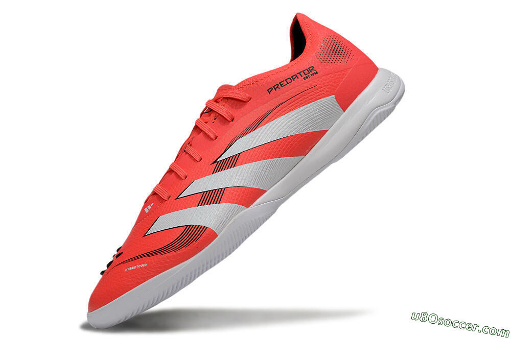Adidas Predator 25 Elite IC Indoor & Futsal Soccer Shoes - Red/White/Black 5