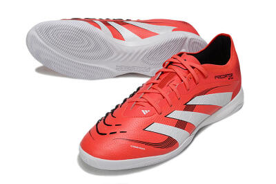 Adidas Predator 25 Elite IC Indoor & Futsal Soccer Shoes - Red/White/Black