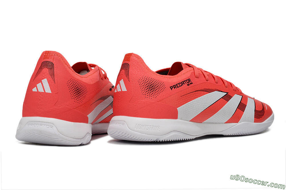 Adidas Predator 25 Elite IC Indoor & Futsal Soccer Shoes - Red/White/Black 6
