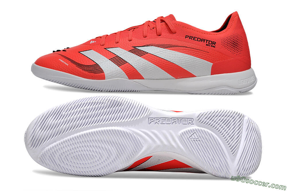 Adidas Predator 25 Elite IC Indoor & Futsal Soccer Shoes - Red/White/Black 0