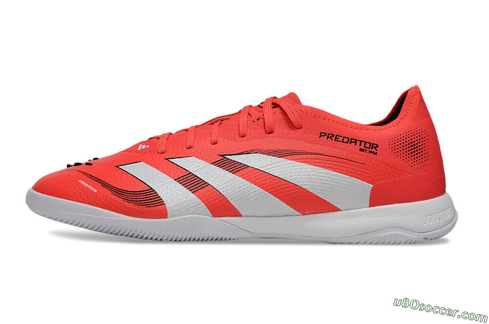 Adidas Predator 25 Elite IC Indoor & Futsal Soccer Shoes - Red/White/Black 2