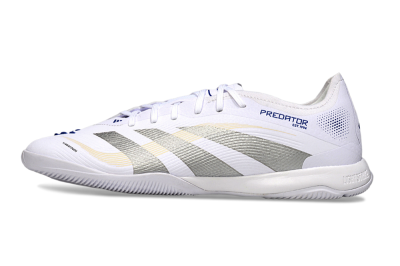 Adidas Predator 25 Elite IC Indoor & Futsal Soccer Shoes - White/Silver/Blue