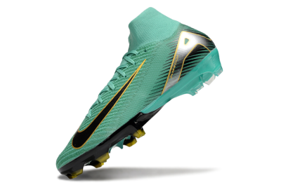 Nike Air Zoom Mercurial Superfly 10 Elite FG Firm Ground Soccer Cleats - Jade/Black/Silver/Gold
