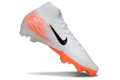 Nike Air Zoom Mercurial Superfly 10 Elite FG Firm Ground Soccer Cleats - White/Black/Orange
