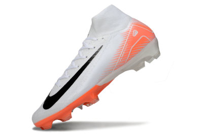 Nike Air Zoom Mercurial Superfly 10 Elite FG Firm Ground Soccer Cleats - White/Black/Orange