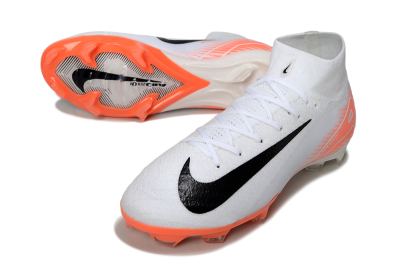 Nike Air Zoom Mercurial Superfly 10 Elite FG Firm Ground Soccer Cleats - White/Black/Orange