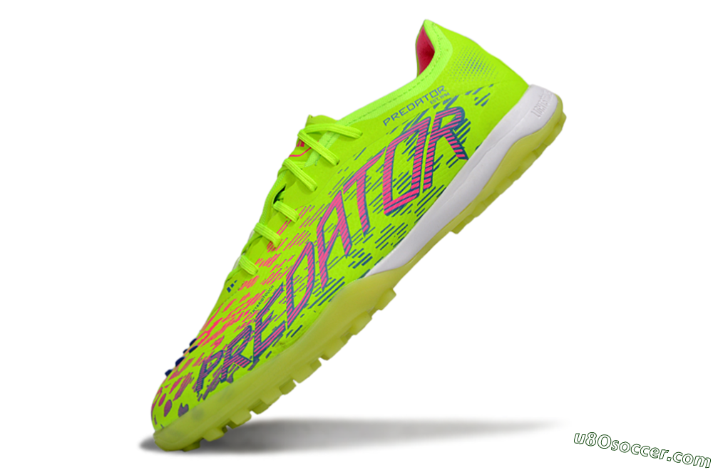 Adidas Predator 25 Elite TF Artificial Turf Soccer Shoes - Yellow/Pink/White 5