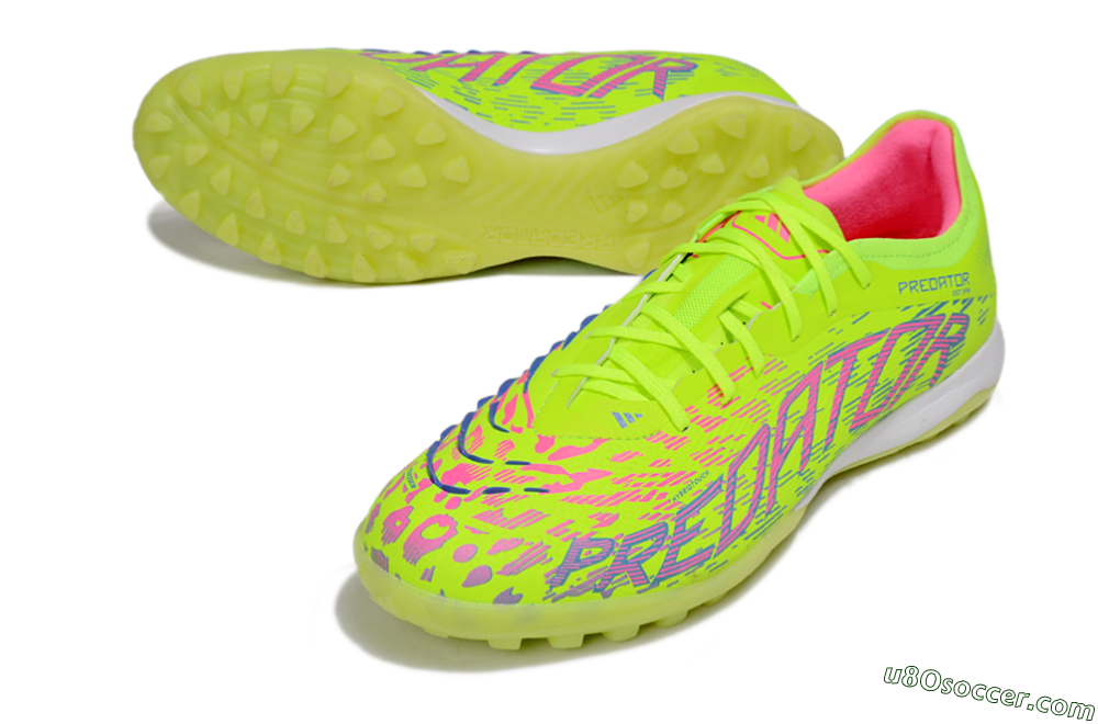 Adidas Predator 25 Elite TF Artificial Turf Soccer Shoes - Yellow/Pink/White 3