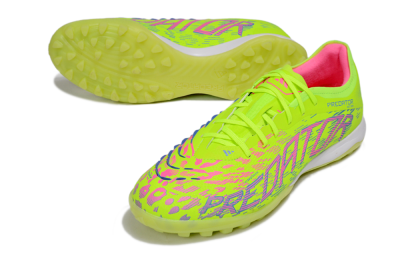 Adidas Predator 25 Elite TF Artificial Turf Soccer Shoes - Yellow/Pink/White