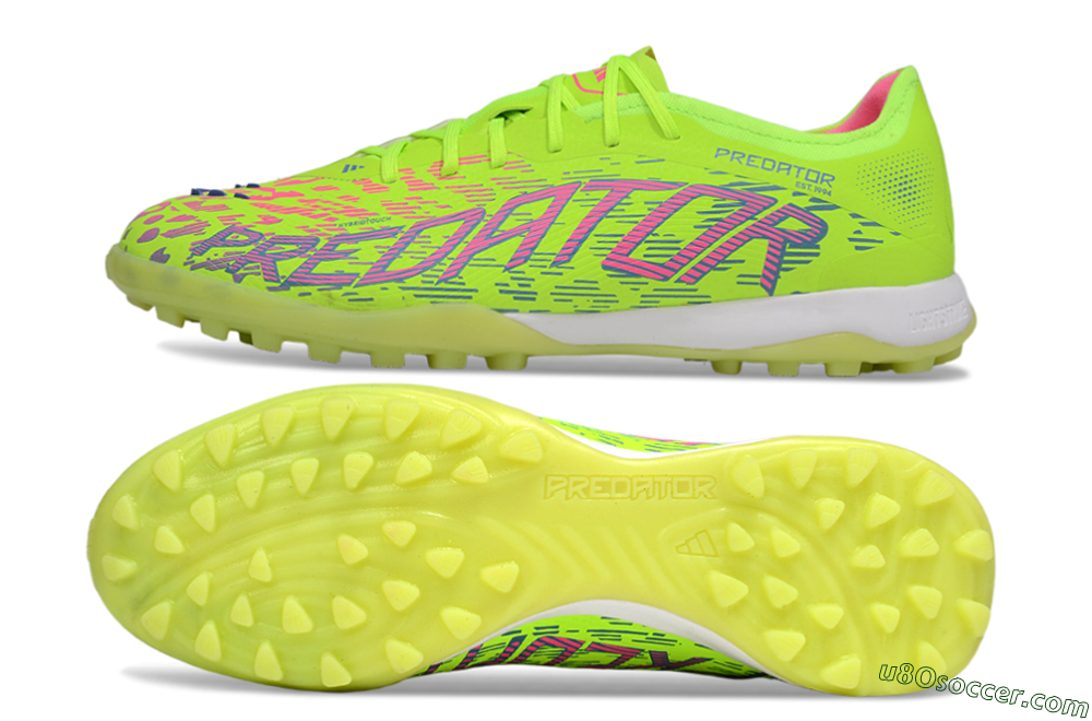 Adidas Predator 25 Elite TF Artificial Turf Soccer Shoes - Yellow/Pink/White 0