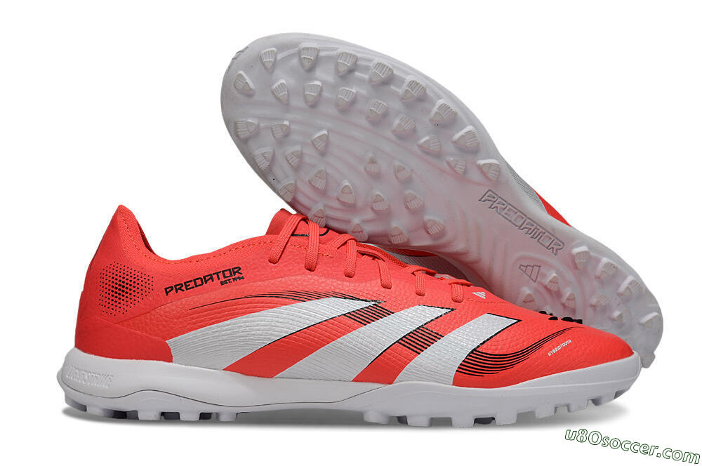 Adidas Predator 25 Elite TF Artificial Turf Soccer Shoes - Red/White/Black 1