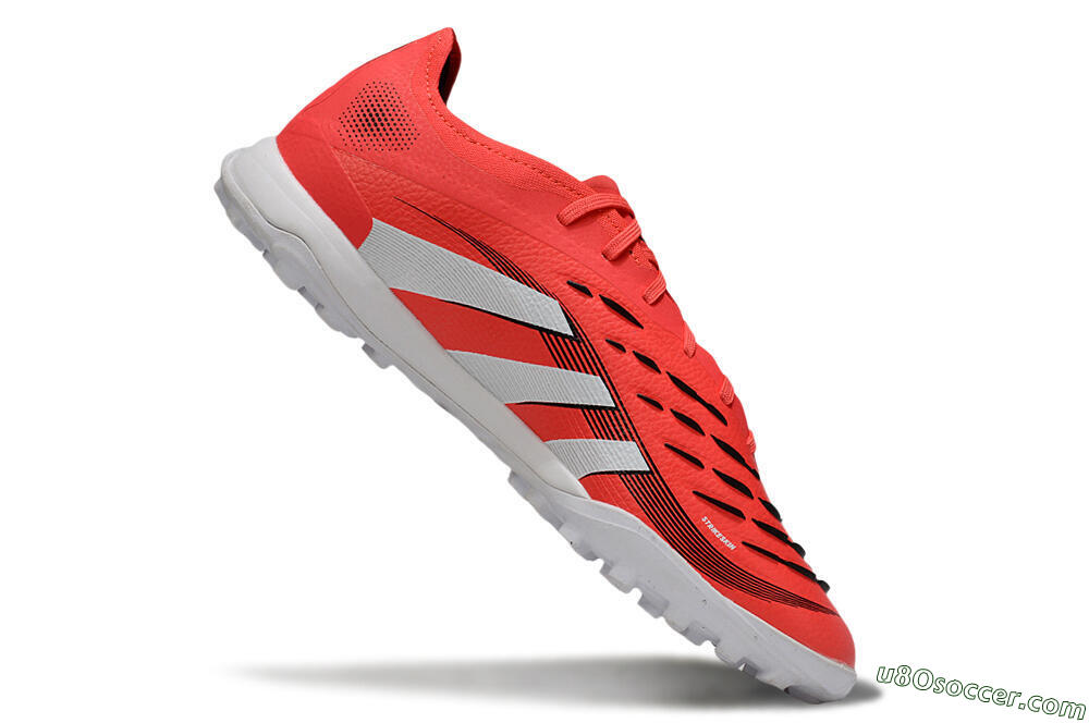 Adidas Predator 25 Elite TF Artificial Turf Soccer Shoes - Red/White/Black 4