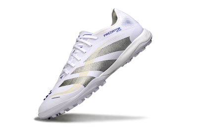 Adidas Predator 25 Elite TF Artificial Turf Soccer Shoes - White/Silver/Blue