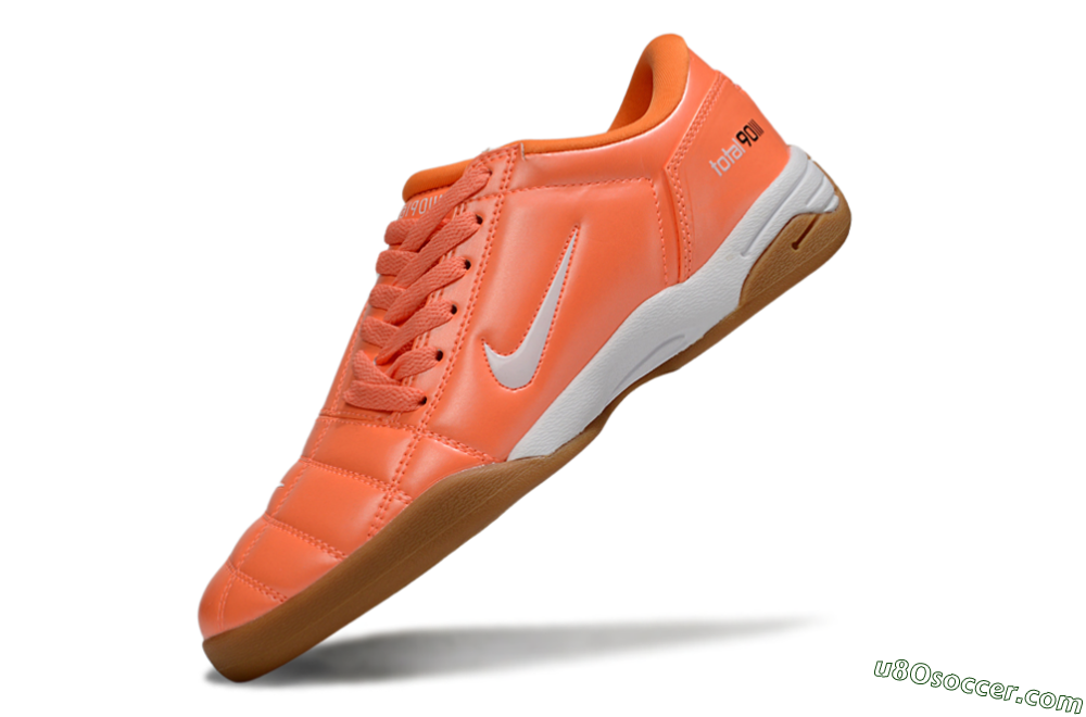 Nike Total 90 II IC Indoor & Futsal Soccer Shoes - Orange/White/Brown 5