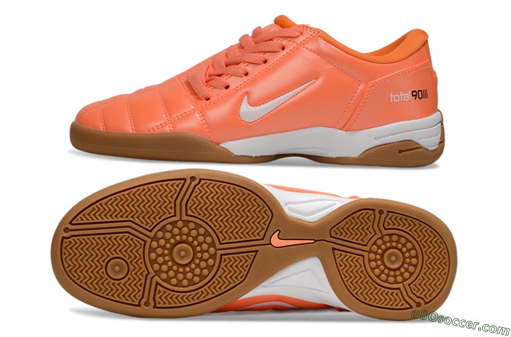 Nike Total 90 II IC Indoor & Futsal Soccer Shoes - Orange/White/Brown 0