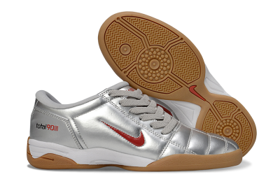 Nike Total 90 II IC Indoor & Futsal Soccer Shoes - Silver/Red/White