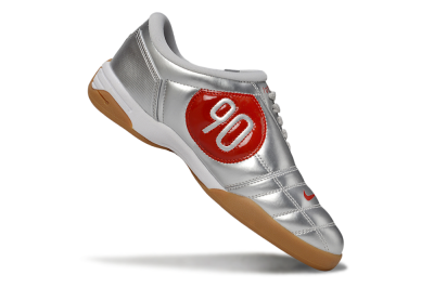 Nike Total 90 II IC Indoor & Futsal Soccer Shoes - Silver/Red/White