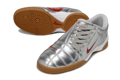 Nike Total 90 II IC Indoor & Futsal Soccer Shoes - Silver/Red/White