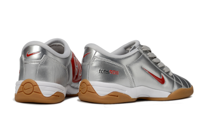 Nike Total 90 II IC Indoor & Futsal Soccer Shoes - Silver/Red/White