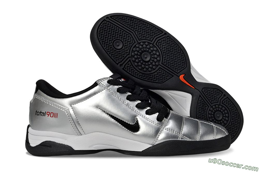 Nike Total 90 II IC Indoor & Futsal Soccer Shoes - Silver/Black/White 1