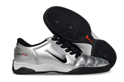 Nike Total 90 II IC Indoor & Futsal Soccer Shoes - Silver/Black/White