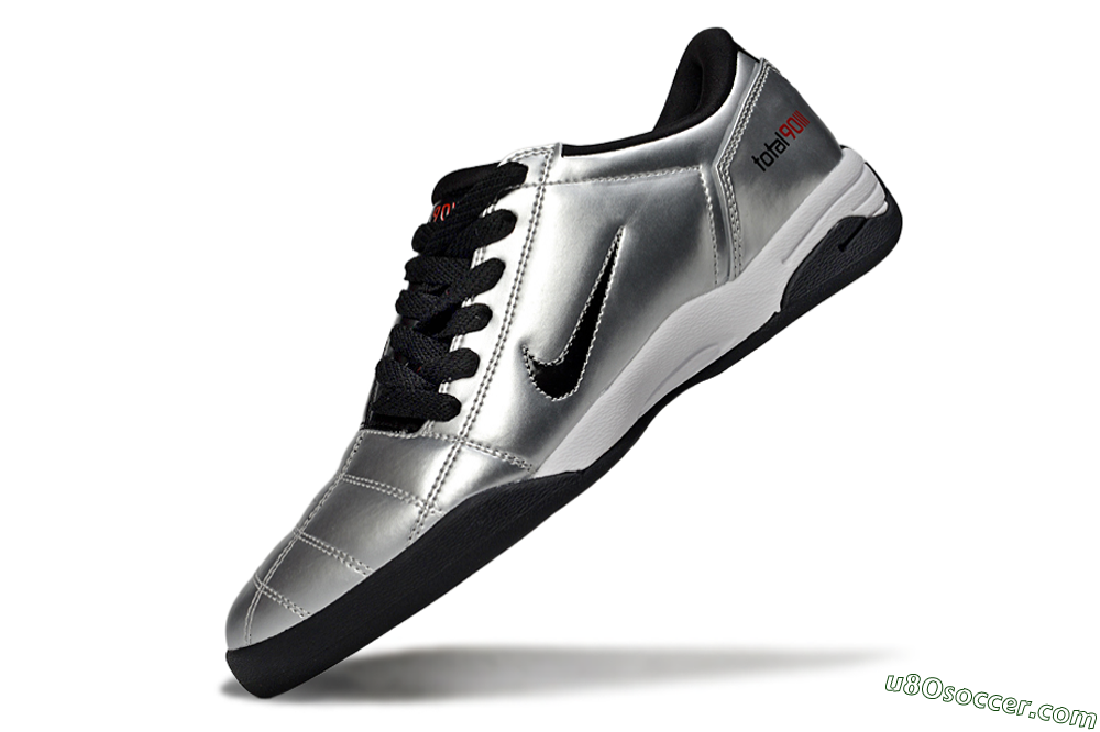 Nike Total 90 II IC Indoor & Futsal Soccer Shoes - Silver/Black/White 5