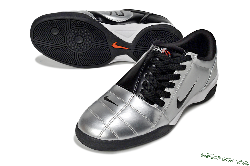 Nike Total 90 II IC Indoor & Futsal Soccer Shoes - Silver/Black/White 3