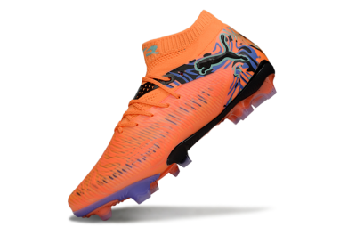 Puma Future 8 Ultimate FG Firm Ground Soccer Cleats - Orange/Blue/Black