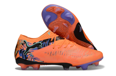 Puma Future 8 Ultimate FG Firm Ground Soccer Cleats - Orange/Blue/Black
