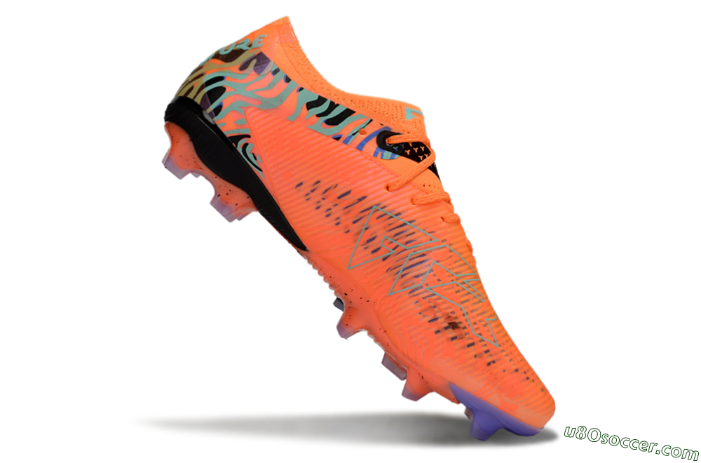 Puma Future 8 Ultimate FG Firm Ground Soccer Cleats - Orange/Blue/Black 4