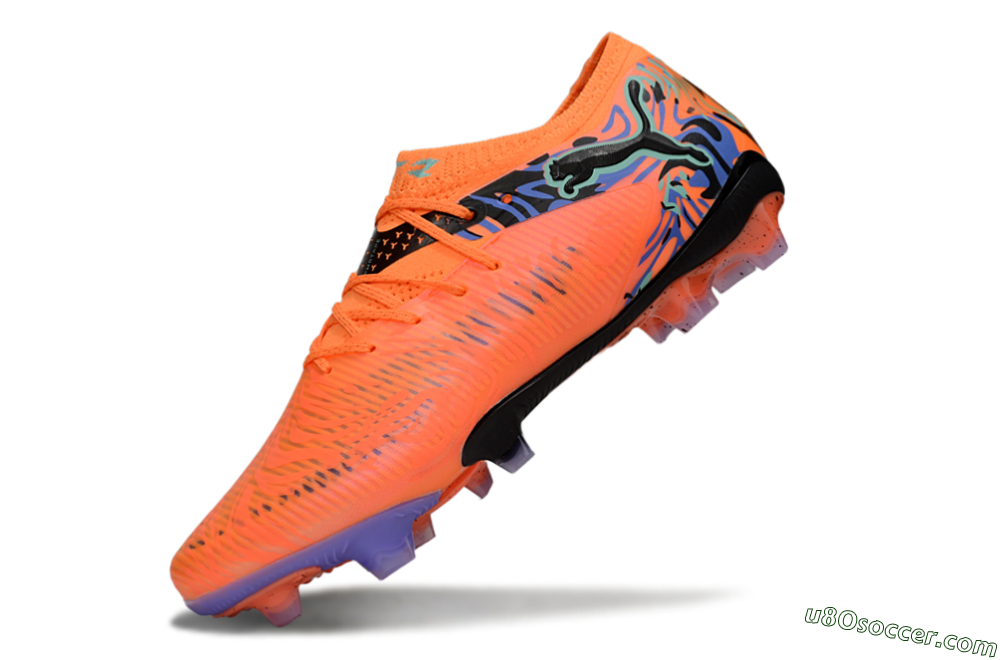 Puma Future 8 Ultimate FG Firm Ground Soccer Cleats - Orange/Blue/Black 5