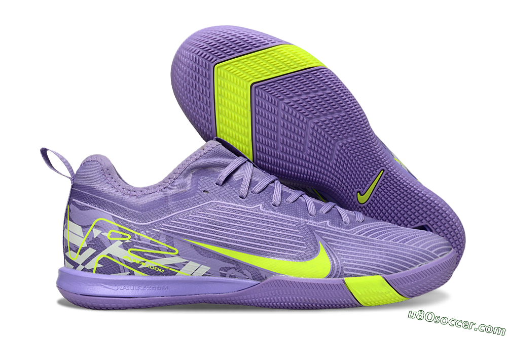 Nike Air Zoom Mercurial Vapor 16 Pro IC Indoor & Futsal Soccer Shoes - Purple/Yellow/White 1