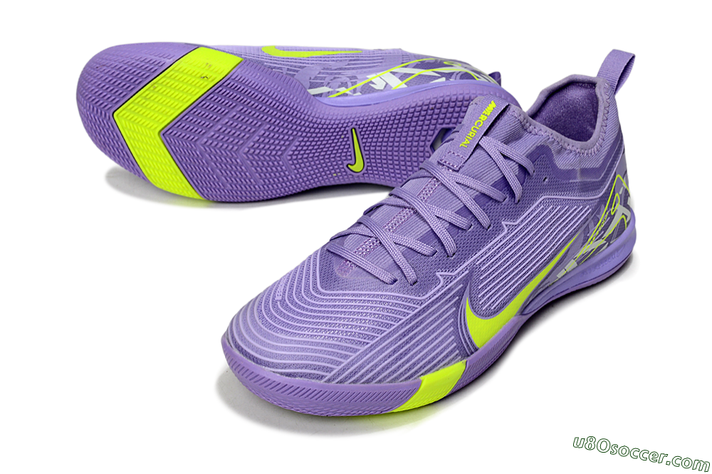 Nike Air Zoom Mercurial Vapor 16 Pro IC Indoor & Futsal Soccer Shoes - Purple/Yellow/White 3