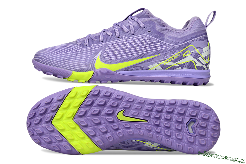Nike Air Zoom Mercurial Vapor 16 Pro TF Artificial Turf Soccer Shoes - Purple/Yellow/White 0