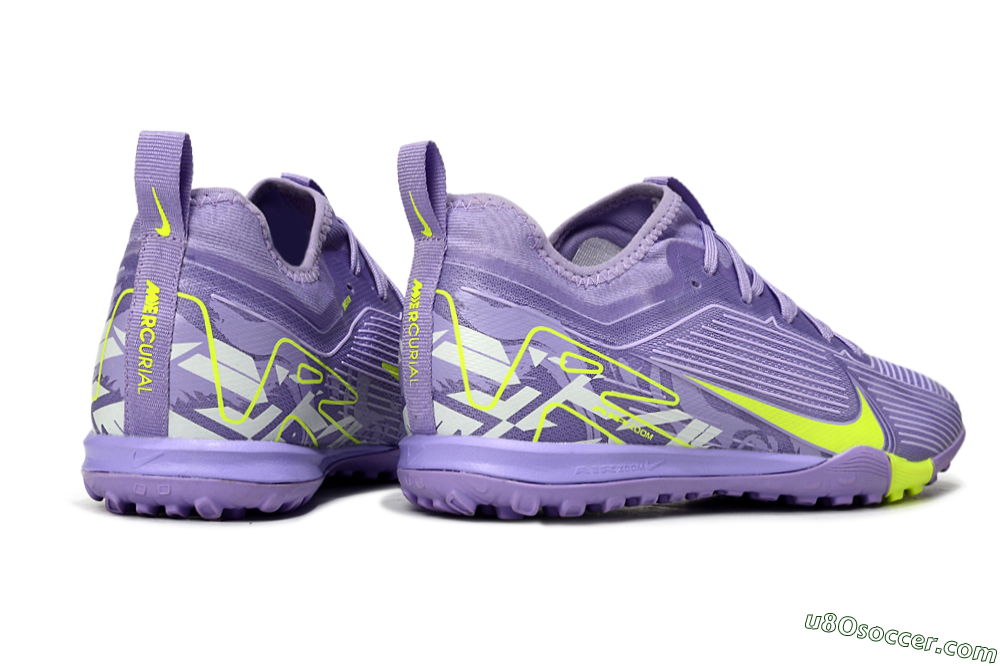 Nike Air Zoom Mercurial Vapor 16 Pro TF Artificial Turf Soccer Shoes - Purple/Yellow/White 6