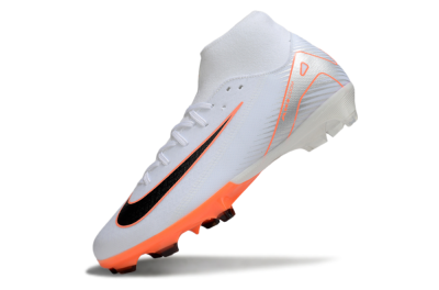 Nike Air Zoom Mercurial Superfly 10 Academy FG Firm Ground Soccer Cleats - White/Black/Orange/Silver