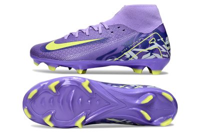 Nike Air Zoom Mercurial Superfly 10 Academy FG Firm Ground Soccer Cleats - Purple/Yellow/White