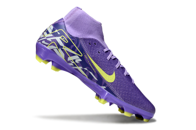 Nike Air Zoom Mercurial Superfly 10 Academy FG Firm Ground Soccer Cleats - Purple/Yellow/White